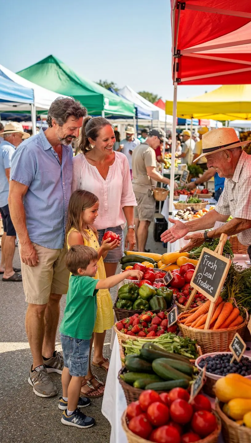 Rodzina planująca wspólną podróż przy mapie.